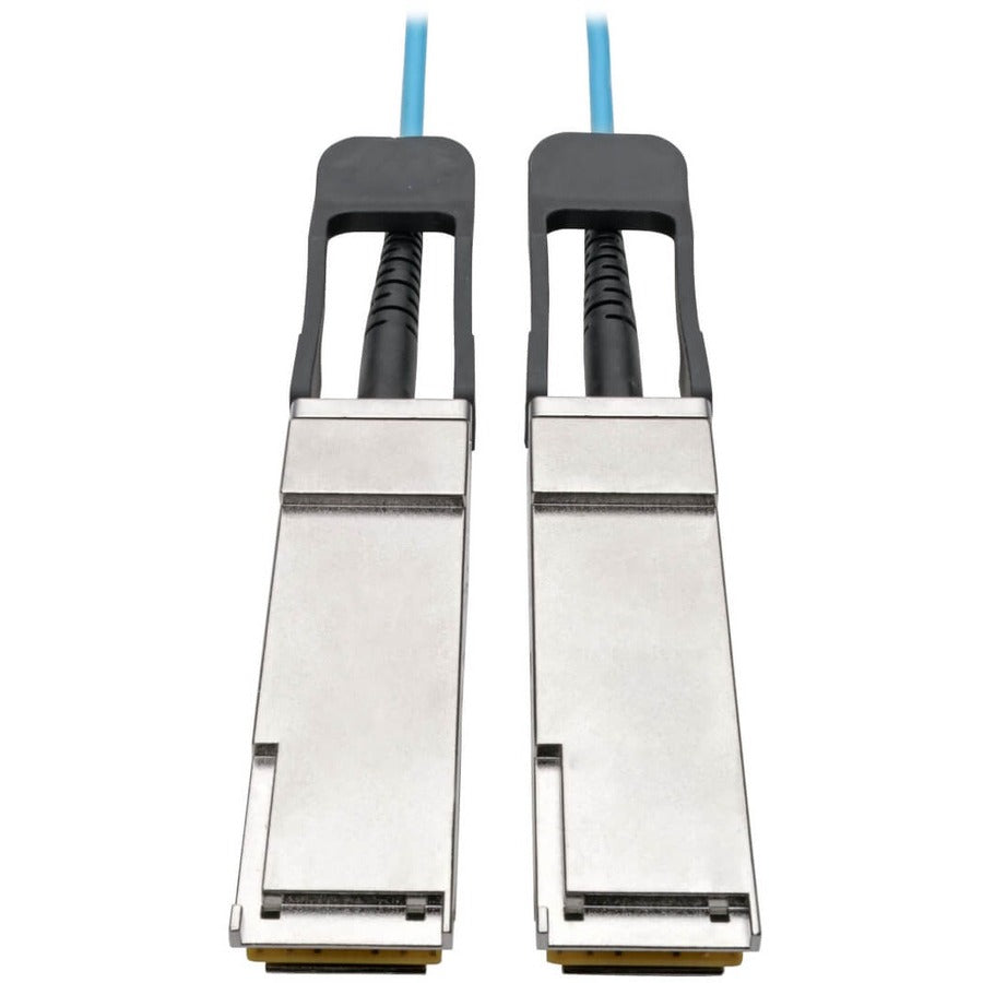 Tripp Lite QSFP+ to QSFP+ Active Optical Cable - 40Gb, AOC, M/M, Aqua, 10 m (32.8 ft.) - 32.80 ft Fiber Optic Network Cable for Switch, Server, Router, Network Device - First End: 1 x QSFP+ Network - ...  - N28F-10M-AQ - eCommerce Business Prime