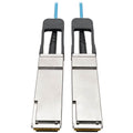 Tripp Lite QSFP+ to QSFP+ Active Optical Cable - 40Gb, AOC, M/M, Aqua, 20 m (65.6 ft.) - 65.60 ft Fiber Optic Network Cable for Switch, Server, Router, Network Device - First End: 1 x QSFP+ Network - ...  - N28F-20M-AQ - eCommerce Business Prime