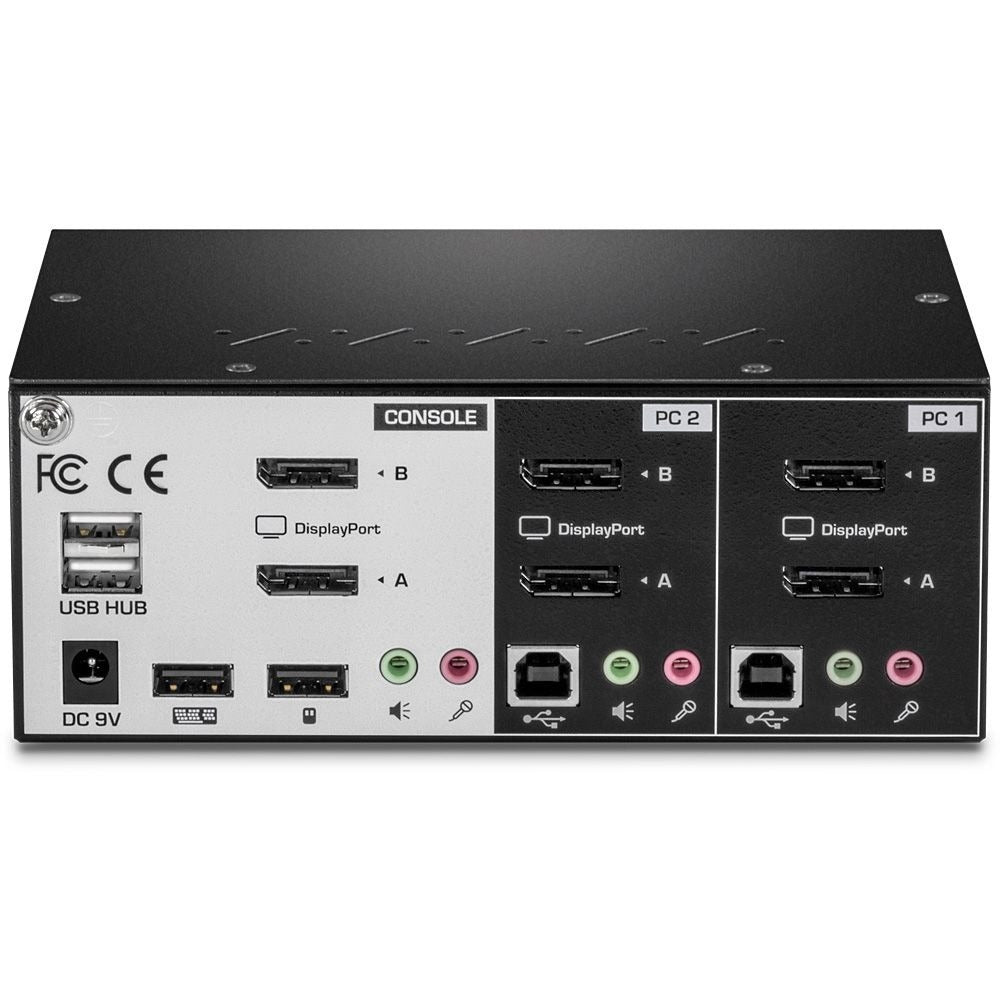 TRENDnet 2-Port Dual Monitor DisplayPort KVM Switch With Audio, 2-Port USB 2.0 Hub, 4K UHD Resolutions Up To 3840 x 2160, Connect Two DisplayPort Monitors, Dual Monitor KVM Switch, Black, TK-240DP - 2...  - TK-240DP - eCommerce Business Prime