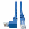 Tripp Lite Down-Angle Cat6 UTP Patch Cable (RJ45) - 1 ft., M/M, Gigabit, Molded, Blue - 1 ft Category 6 Network Cable for Workstation, Network Device, Switch, Printer, Router, Server, Modem - First En...  - N204-001-BL-DN