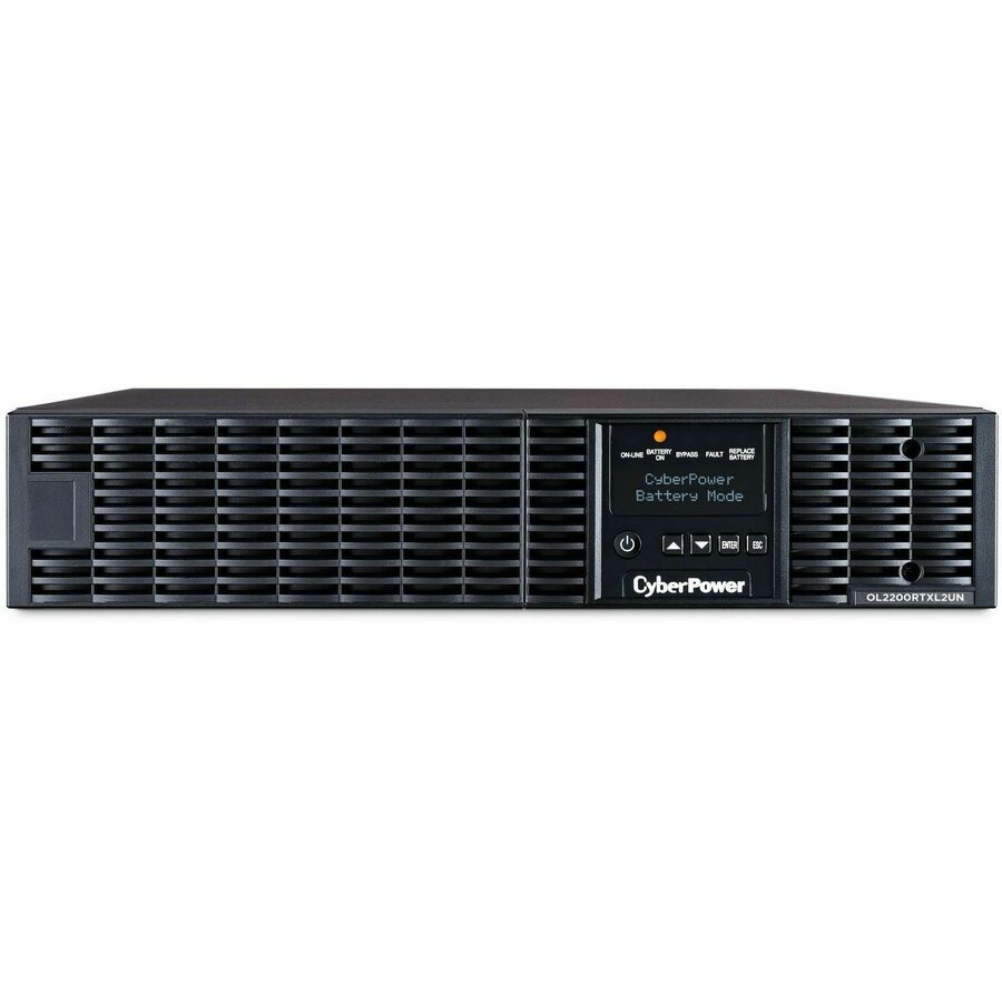 CyberPower OL2200RTXL2UN Smart App Online UPS Systems - 2200VA/1800W, 100 - 125 VAC, NEMA 5-20P, 2U, Rack / Tower, Sine Wave, 7 Outlets, LCD, PowerPanel&reg; Business, $400000 CEG, 3YR Warranty - OL2200RTXL2UN - eCommerce Business Prime