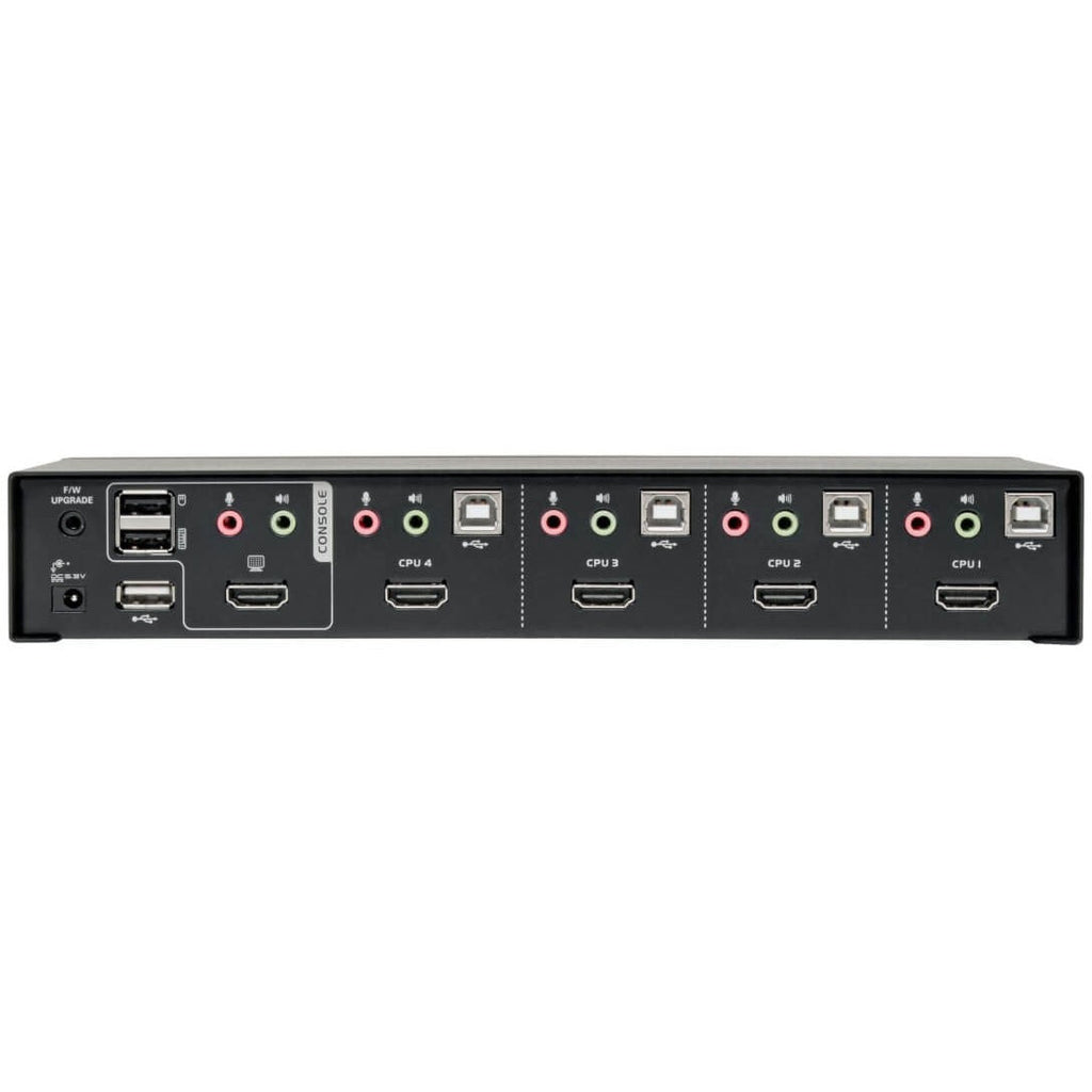 Tripp Lite 4-Port HDMI/USB KVM Switch with Audio/Video and USB Peripheral Sharing - 4 Computer(s) - 1 Local User(s) - 1920 x 1200 - 8 x USB - 5 x HDMI - B004-HUA4-K - eCommerce Business Prime