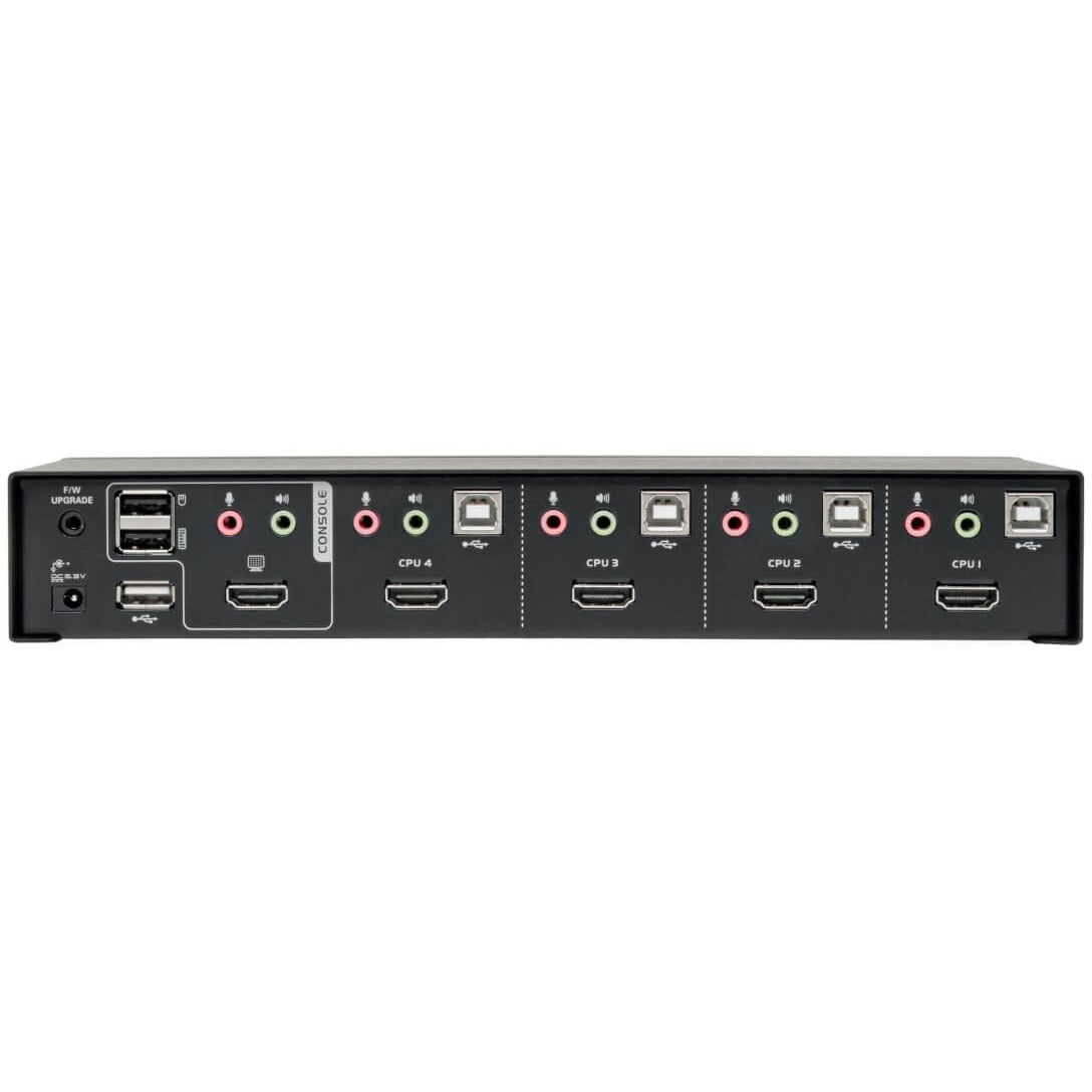 Tripp Lite 4-Port HDMI/USB KVM Switch with Audio/Video and USB Peripheral Sharing - 4 Computer(s) - 1 Local User(s) - 1920 x 1200 - 8 x USB - 5 x HDMI - B004-HUA4-K - eCommerce Business Prime