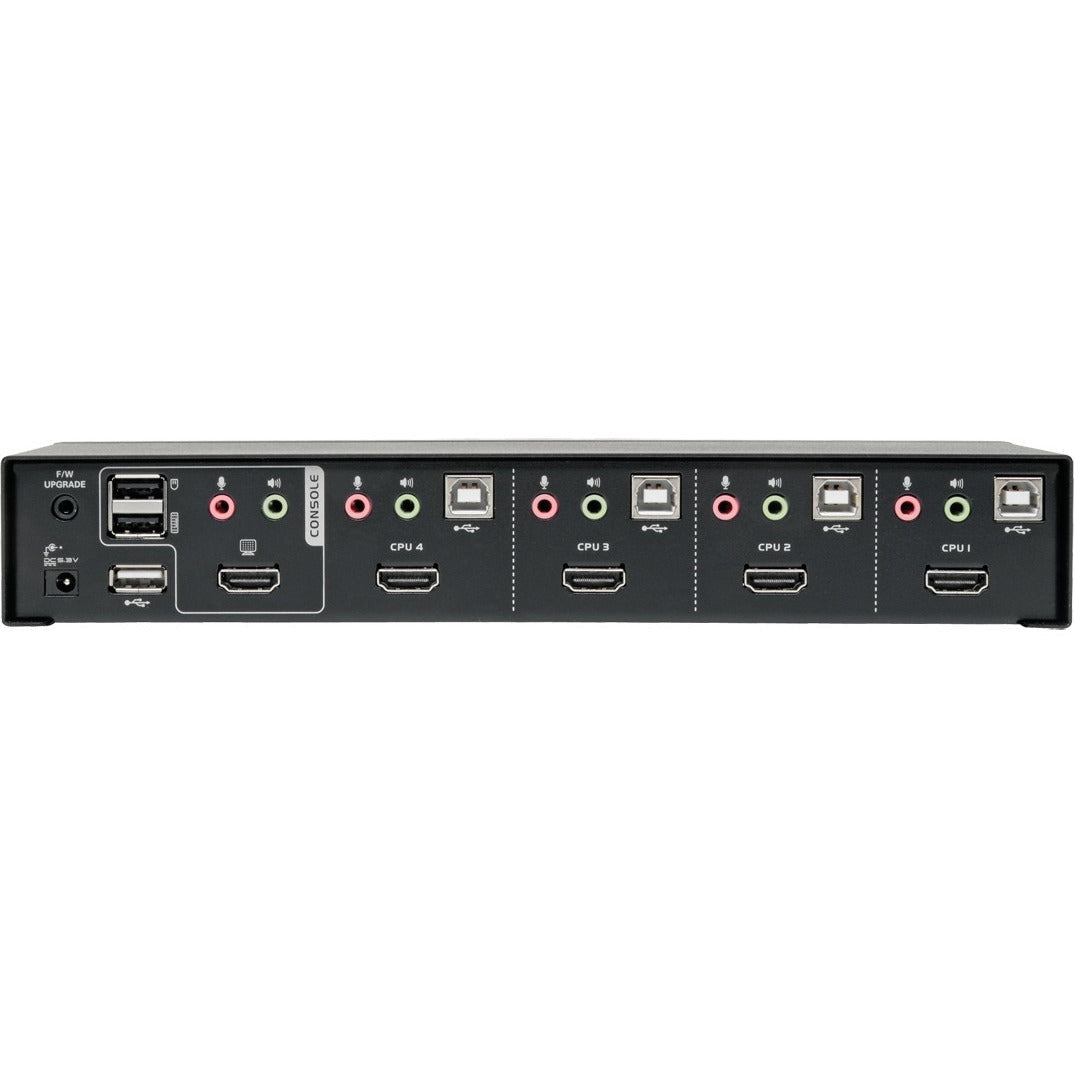 Tripp Lite 4-Port HDMI/USB KVM Switch with Audio/Video and USB Peripheral Sharing - 4 Computer(s) - 1 Local User(s) - 1920 x 1200 - 8 x USB - 5 x HDMI - B004-HUA4-K - eCommerce Business Prime