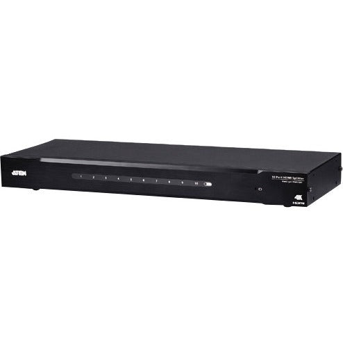 VanCryst 10-Port 4K HDMI Splitter-TAA Compliant - 4096 x 2160 - 340 MHzMaximum Video Bandwidth - 49.21 ft Maximum Operating Distance - HDMI In - HDMI Out - Serial Port - USB - Metal - VS0110HA - eCommerce Business Prime