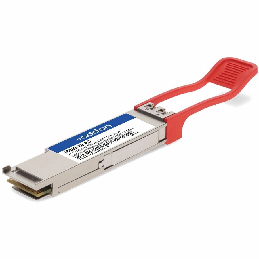AddOn Extreme Networks 10403-40 Compatible TAA Compliant 100GBase-ER4 QSFP28 Transceiver (SMF, 1295nm to 1309nm, 40km w/host FEC, LC, DOM) - 100% compatible and guaranteed to work - 10403-40-AO - eCommerce Business Prime