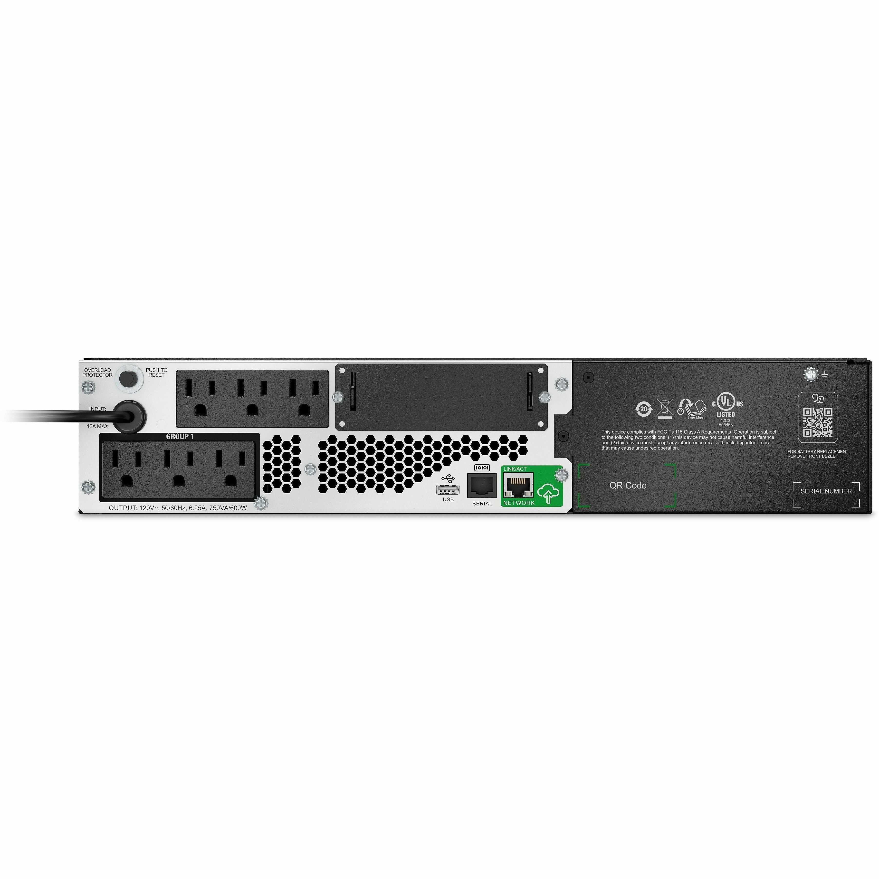 APC by Schneider Electric Smart-UPS SMTL750RM2UC Rack-mountable 750VA UPS (Not for sale in Vermont) - 2U Rack-mountable - AVR - 3 Hour Recharge - 5.70 Minute Stand-by - 120 V AC Input - 120 V AC Outpu...  - SMTL750RM2UC - eCommerce Business Prime