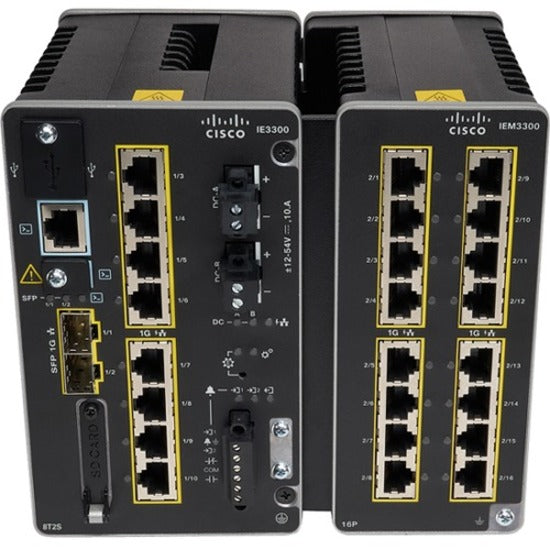 Cisco Catalyst IE-3300-8P2S Rugged Switch - 8 Ports - Manageable - 3 Layer Supported - Modular - 2 SFP Slots - Twisted Pair, Optical Fiber - DIN Rail Mountable - 5 Year Limited Warranty - IE-3300-8P2S-E