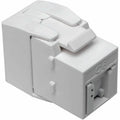 Tripp Lite Cat6a/Cat6 /Cat5e Toolless Keystone Jack RJ45 Shuttered Dust Cap - 1 x RJ-45 Female, 1 x IDC - White - TAA Compliant - N238-001-GY-TF - eCommerce Business Prime