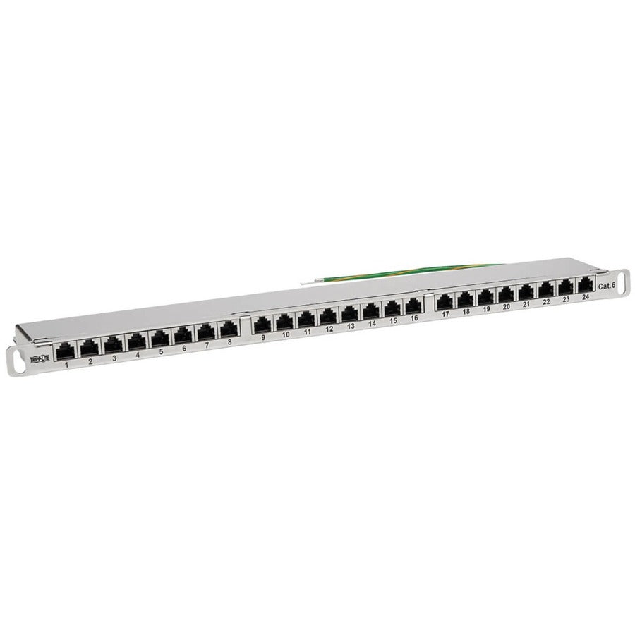 Tripp Lite Cat5e / Cat6 Patch Panel 24-Port Shielded Krone IDC 568A/B, 0.5U - 24 Port(s) - 24 x RJ-45 - 0.5U High - Rack-mountable - TAA Compliant - N252-024-HU-SHK - eCommerce Business Prime