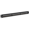 Tripp Lite Cat5e / Cat6 Patch Panel 24-Port Shielded Krone IDC 568B RJ45 1U - 24 Port(s) - 24 x RJ-45 - 1U High - Black - Rack-mountable - TAA Compliant - N252-024-SH-K - eCommerce Business Prime