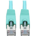Tripp Lite Cat6a Snagless Shielded STP Patch Cable 10G, PoE, Aqua M/M 3ft - 3 ft Category 6a Network Cable for Network Device, Workstation, Switch, Hub, Patch Panel, Router, Modem, VoIP Device, Survei...  - N262-003-AQ - eCommerce Business Prime