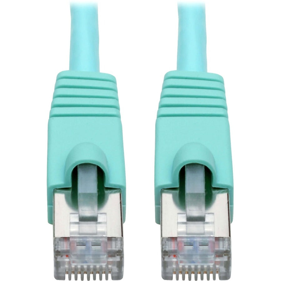 Tripp Lite Cat6a Snagless Shielded STP Patch Cable 10G, PoE, Aqua M/M 3ft - 3 ft Category 6a Network Cable for Network Device, Workstation, Switch, Hub, Patch Panel, Router, Modem, VoIP Device, Survei...  - N262-003-AQ - eCommerce Business Prime