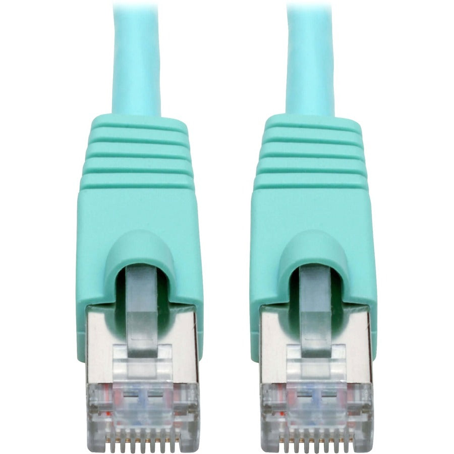 Tripp Lite Cat6a Snagless Shielded STP Patch Cable 10G, PoE, Aqua M/M 10ft - 7 ft Category 6a Network Cable for Network Device, Workstation, Switch, Hub, Patch Panel, Router, Modem, VoIP Device, Surve...  - N262-010-AQ - eCommerce Business Prime