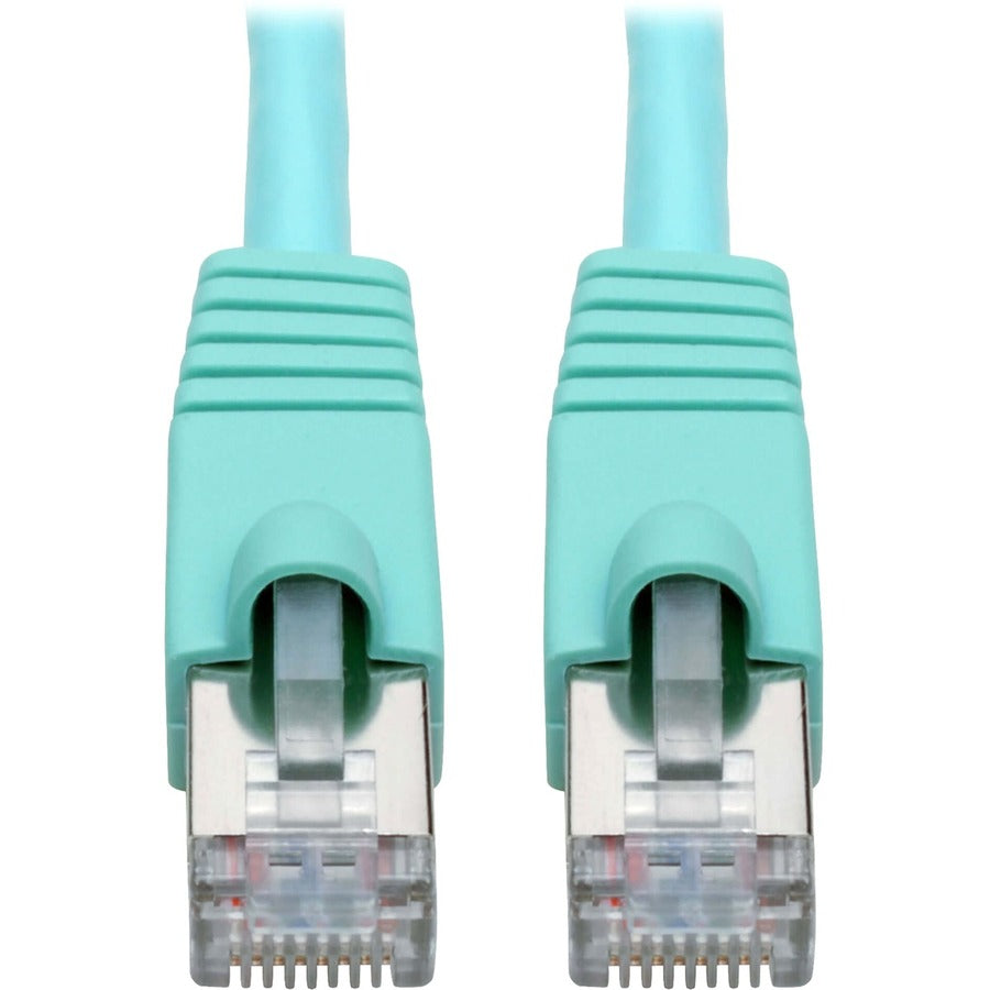 Tripp Lite Cat6a Snagless Shielded STP Patch Cable 10G, PoE, Aqua M/M 14ft - 14 ft Category 6a Network Cable for Network Device, Workstation, Switch, Hub, Patch Panel, Router, Modem, VoIP Device, Surv...  - N262-014-AQ - eCommerce Business Prime