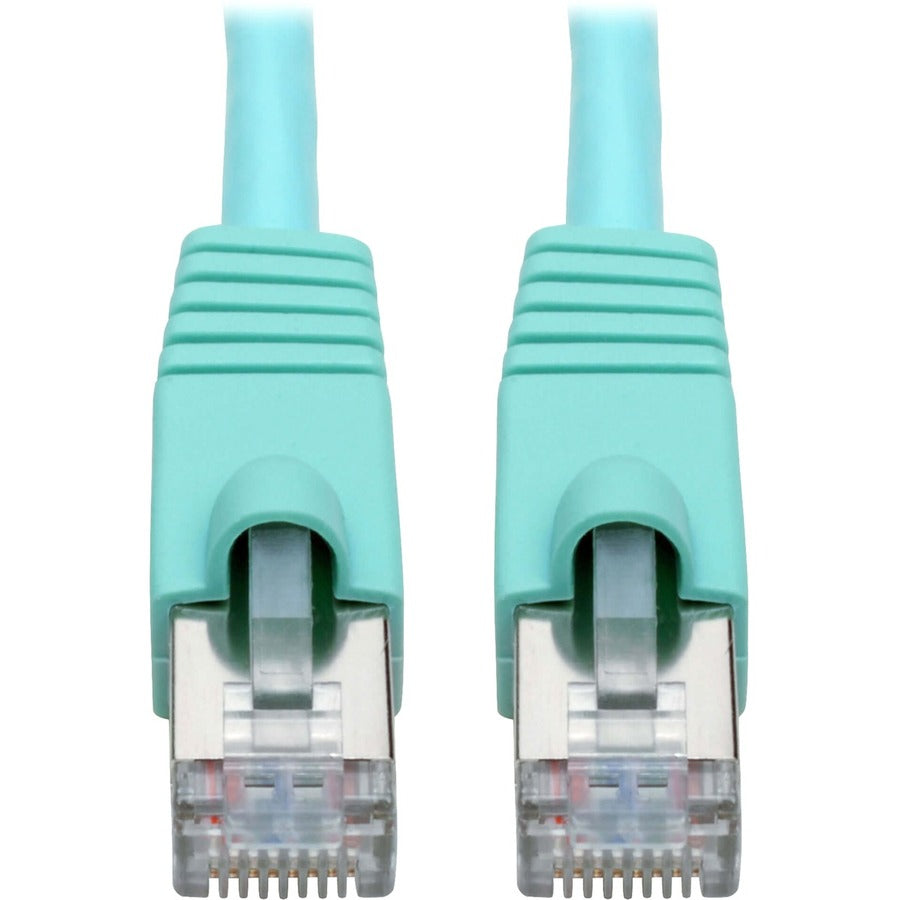 Tripp Lite Cat6a Snagless Shielded STP Patch Cable 10G, PoE, Aqua M/M 25ft - 25 ft Category 6a Network Cable for Network Device, Workstation, Switch, Hub, Patch Panel, Router, Modem, VoIP Device, Surv...  - N262-025-AQ - eCommerce Business Prime