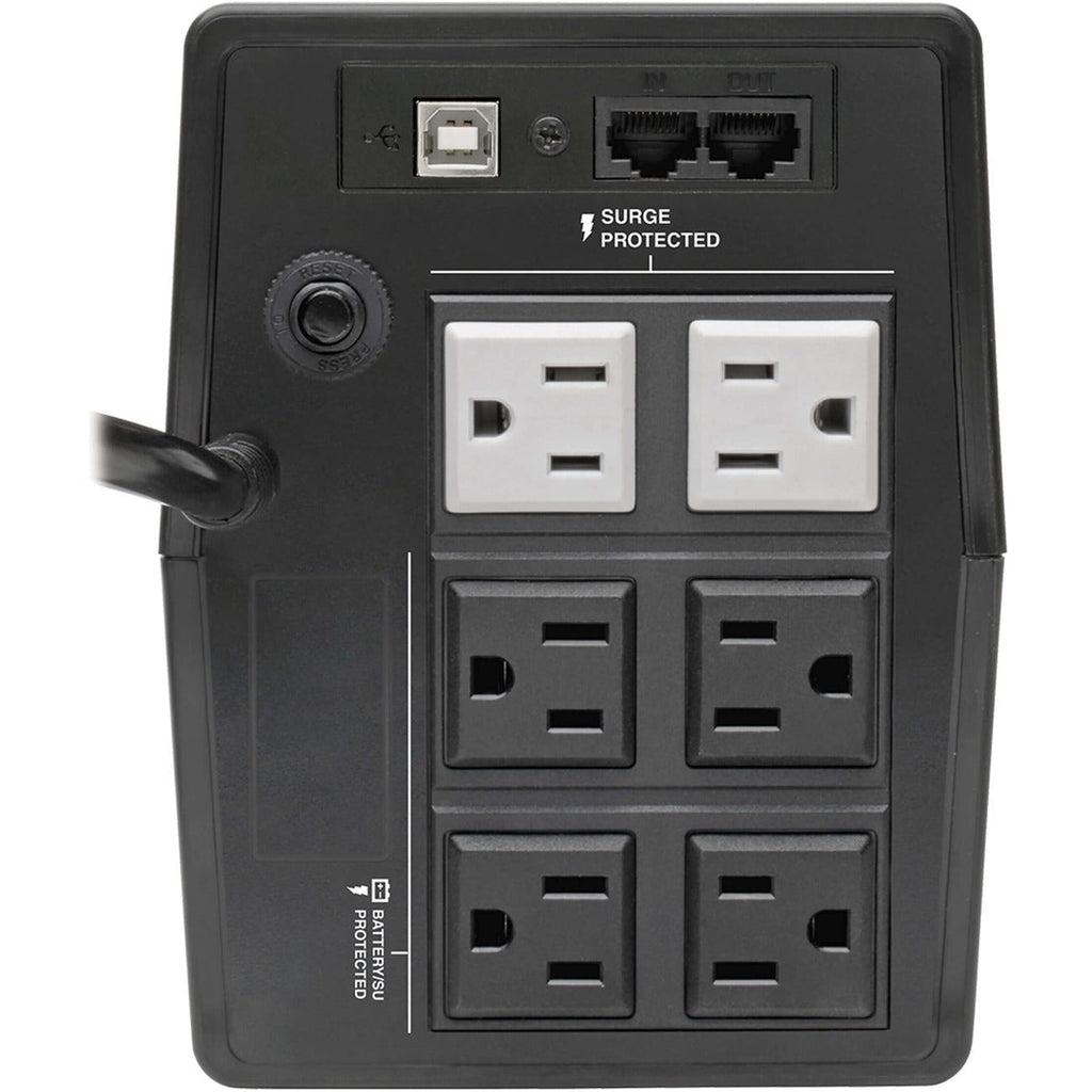 Tripp Lite 700VA 350W UPS Tower Battery Back Up Desktop AVR LCD USB 50/60Hz - Tower - AVR - 8 Hour Recharge - 3 Minute Stand-by - 120 V AC Input - 110 V AC, 115 V AC, 120 V AC Output - 6 x NEMA 5-15R - OMNI700LCDT - eCommerce Business Prime