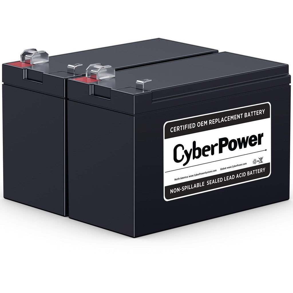 CyberPower RB1270X2C Replacement Battery Cartridge - 2 X 12 V / 7 Ah Sealed Lead-Acid Battery, 18MO Warranty - RB1270X2C - eCommerce Business Prime