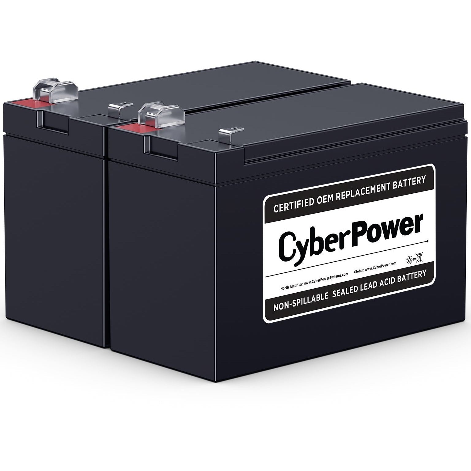 CyberPower RB1270X2C Replacement Battery Cartridge - 2 X 12 V / 7 Ah Sealed Lead-Acid Battery, 18MO Warranty - RB1270X2C - eCommerce Business Prime