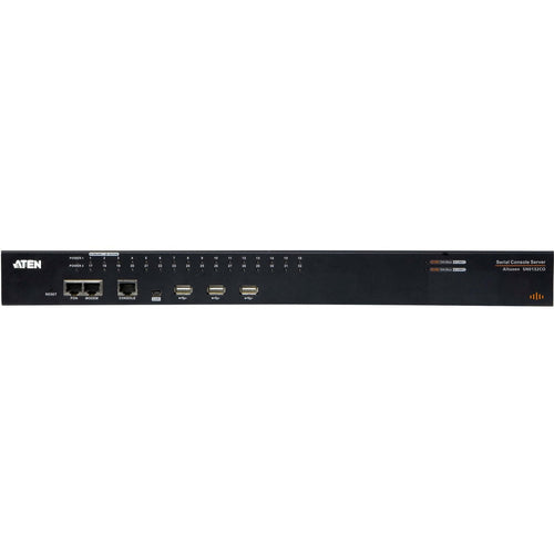 ATEN 32-Port Serial Console Server with Dual Power/LAN - Twisted Pair - 2 x Network (RJ-45) x USB - 32 x Serial Port - 10/100/1000Base-T - Gigabit Ethernet - Rack-mountable, Desktop - SN0132CO - eCommerce Business Prime