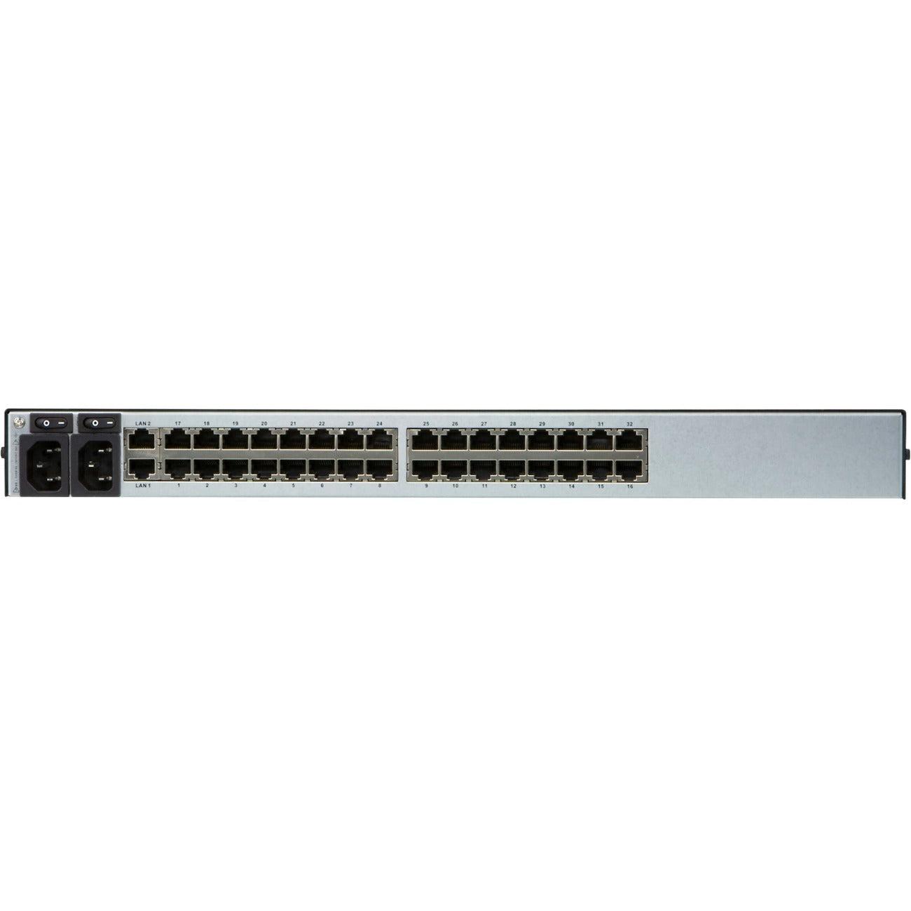 ATEN 32-Port Serial Console Server with Dual Power/LAN - Twisted Pair - 2 x Network (RJ-45) x USB - 32 x Serial Port - 10/100/1000Base-T - Gigabit Ethernet - Rack-mountable, Desktop - SN0132CO - eCommerce Business Prime