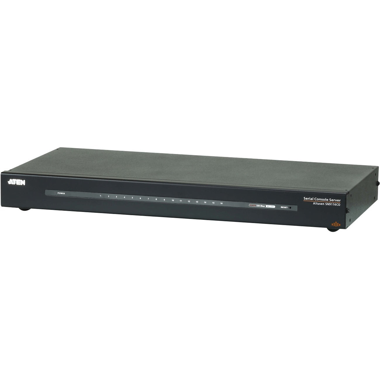 ATEN 16-Port Serial Console Server - Twisted Pair - 1 x Network (RJ-45) - 16 x Serial Port - 10/100/1000Base-T - Gigabit Ethernet - Rack-mountable, Desktop - SN9116CO - eCommerce Business Prime