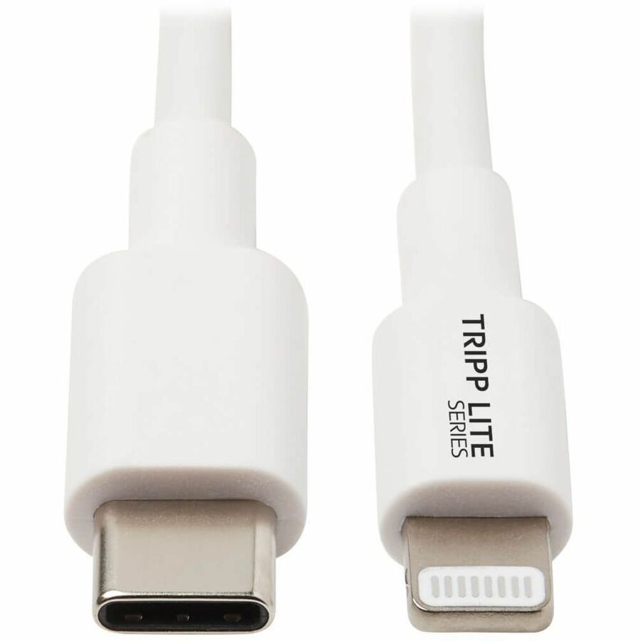 Tripp Lite Lightning to USB C Sync / Charging Cable Apple iPhone iPad 3ft 3' - 3 ft Lightning/USB Data Transfer Cable for iPhone, iPad, iPod, MacBook, Chromebook, Wall Charger, External Hard Drive, iP...  - M102-003-WH - eCommerce Business Prime