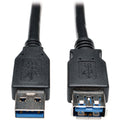 Tripp Lite USB 3.0 SuperSpeed Extension Cable - USB-A to USB-A, M/F, Black, 3 ft. (0.9 m) - 3 ft USB Data Transfer Cable for Computer, Printer, Modem, Notebook, Chromebook, Tablet, Keyboard, Portable ...  - U324-003-BK - eCommerce Business Prime
