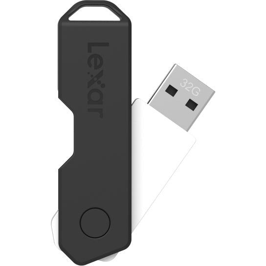 Lexar 32GB JumpDrive TwistTurn2 USB 2.0 Flash Drive - 32 GB - USB 2.0 - Black - 2 Year Warranty - LJDTT2-32GABNABK - eCommerce Business Prime