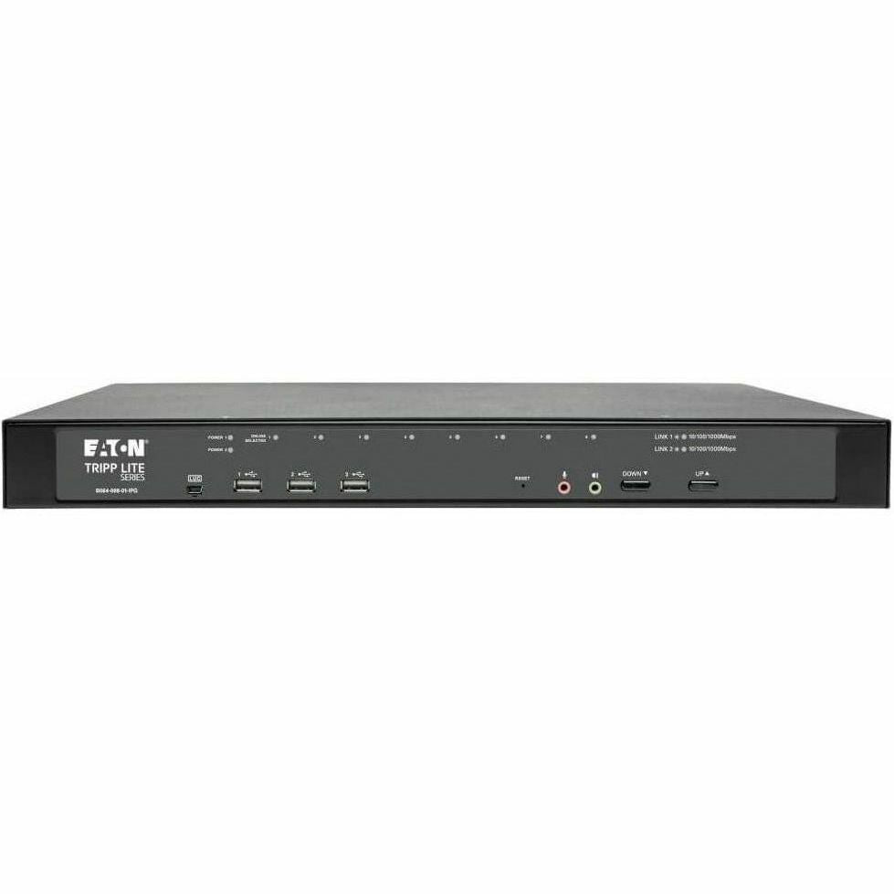 Tripp Lite Cat5 KVM Switch Over IP 8-Port w/ Virtual Media 2 Users 1URM TAA - 8 Computer(s) - 1 Local User(s) - 1 Remote User(s) - 11 x Network (RJ-45) - 2 x PS/2 Port - 6 x USB1 x VGA - Rack-mountabl...  - B064-008-01-IPG - eCommerce Business Prime