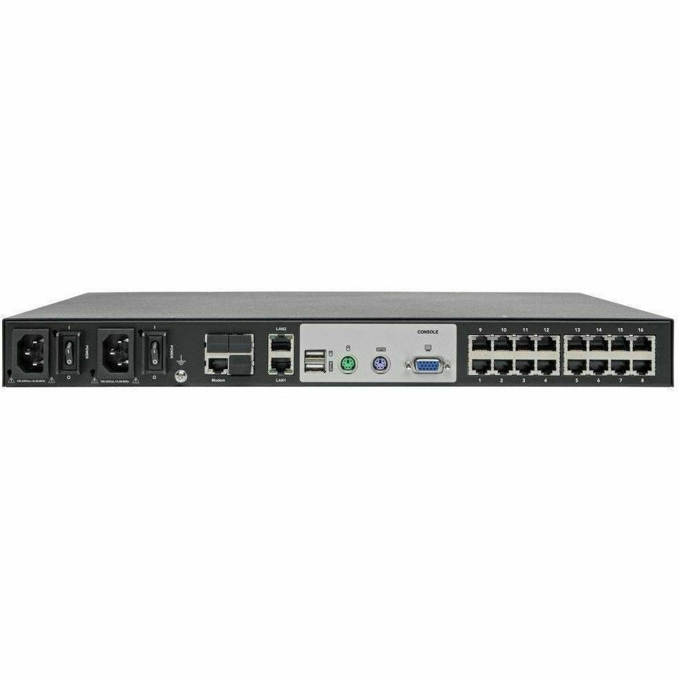 Tripp Lite Cat5 KVM Switch Over IP 16-Port w/Virtual Media 2 Users 1URM TAA - 16 Computer(s) - 1 Local User(s) - 1 Remote User(s) - 19 x Network (RJ-45) - 2 x PS/2 Port - 6 x USB1 x VGA - Rack-mountab...  - B064-016-01-IPG - eCommerce Business Prime