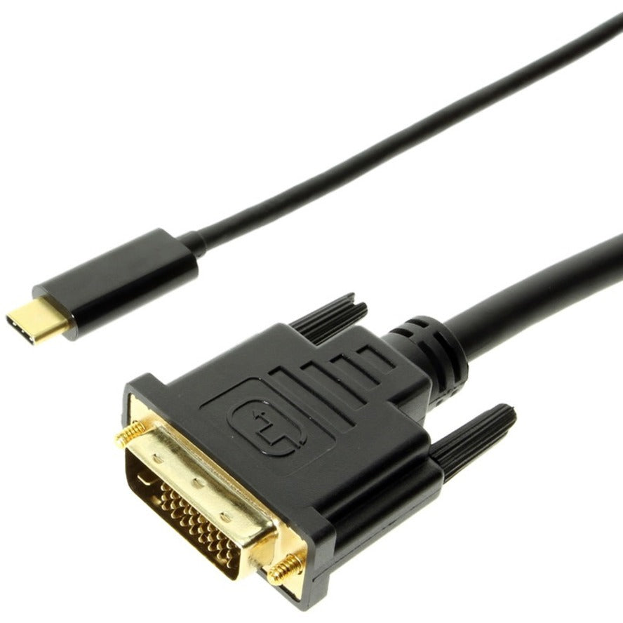 4XEM USB-C to DVI Cable 6ft-Black - 6 ft DVI/USB Video Cable for Video Device, Monitor, Projector, HDTV, Notebook, MacBook Pro, Computer, Phone, iPad Pro - First End: 1 x USB Type C - Male - Second En...  - 4XUSBCDVI6B - eCommerce Business Prime
