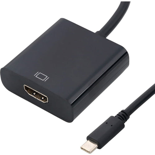 4XEM 10 Inch DisplayPort To VGA Adapter Cable - 1 x Type C USB Male - 1 x HDMI Digital Audio Female - 4096 x 2160 Supported - Gold Connector - Black - 4XUSBCHDMIAB - eCommerce Business Prime