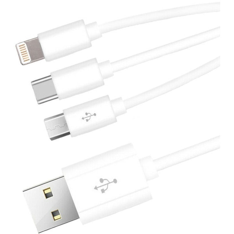 4XEM USB To Lightning Micro USB and USB Type C Cable For iPhone/iPod/iPad/Galaxy - 4XEM USB To Lightning, Micro USB and USB Type C Fast Charging Cable For iPhone/iPod/iPad/Galaxy - 4XUSBMUSB8PINUSBC - eCommerce Business Prime