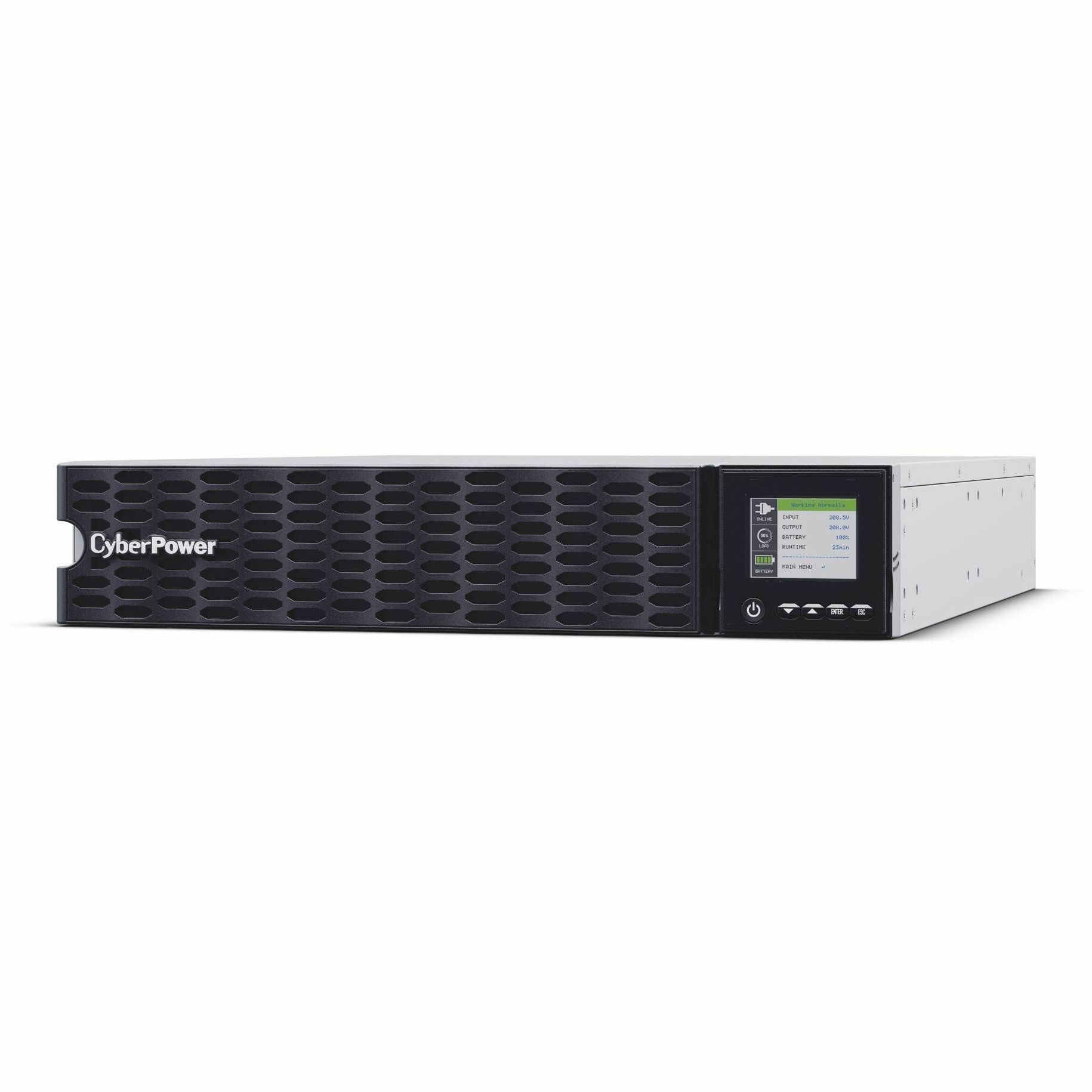 CyberPower OL5KRTHD Smart App Online UPS Systems - 5000VA/5000W, 200 - 240 VAC, Hardwire Terminal (NEMA L6-30P power cord included), 2U, Rack / Tower, Sine Wave, 4 Outlets, LCD, PowerPanel&reg; Busine...  - OL5KRTHD - eCommerce Business Prime