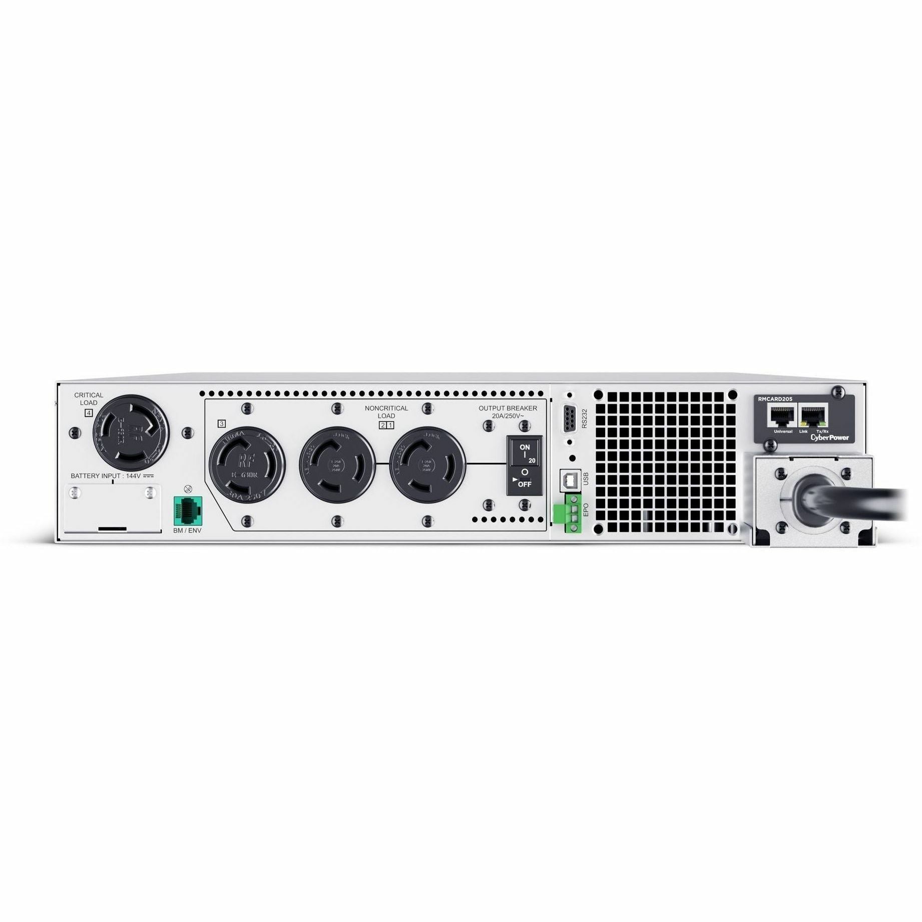 CyberPower OL5KRTHD Smart App Online UPS Systems - 5000VA/5000W, 200 - 240 VAC, Hardwire Terminal (NEMA L6-30P power cord included), 2U, Rack / Tower, Sine Wave, 4 Outlets, LCD, PowerPanel&reg; Busine...  - OL5KRTHD - eCommerce Business Prime