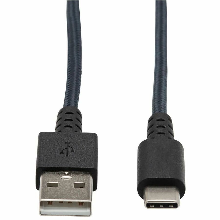 Tripp Lite Heavy Duty USB-A to USB C Charging Sync Cable for Android M/M 3ft - 2.95 ft Data Transfer Cable for Smartphone, Computer, Charger, MacBook, Chromebook, Notebook, Hard Drive, Tablet, Ultrabo...  - U038-003-GY-MAX - eCommerce Business Prime