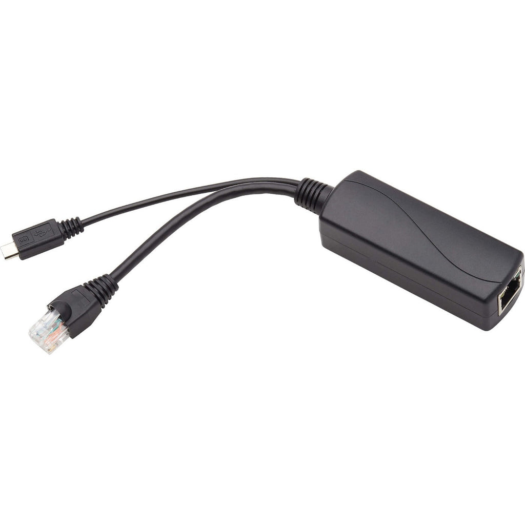 Tripp Lite PoE to USB Micro-B and RJ45 Active Splitter 48V to 5V 1A 100M - 328 ft Maximum Operating Distance - Network (RJ-45) - USB - NPOE-SPL-G-5VMU - eCommerce Business Prime