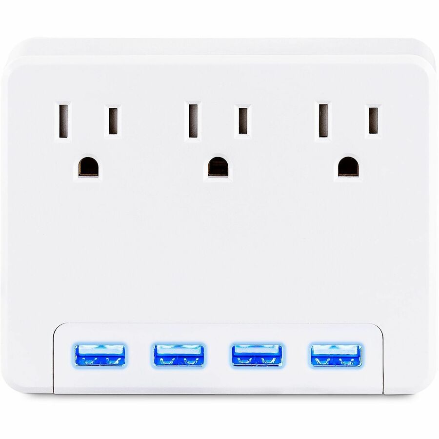 CyberPower P3WU Wall Tap Outlet - NEMA 5-15R Outlet(s), NEMA 5-15P Plug Type, Wall Tap Plug Style, White - P3WU - eCommerce Business Prime