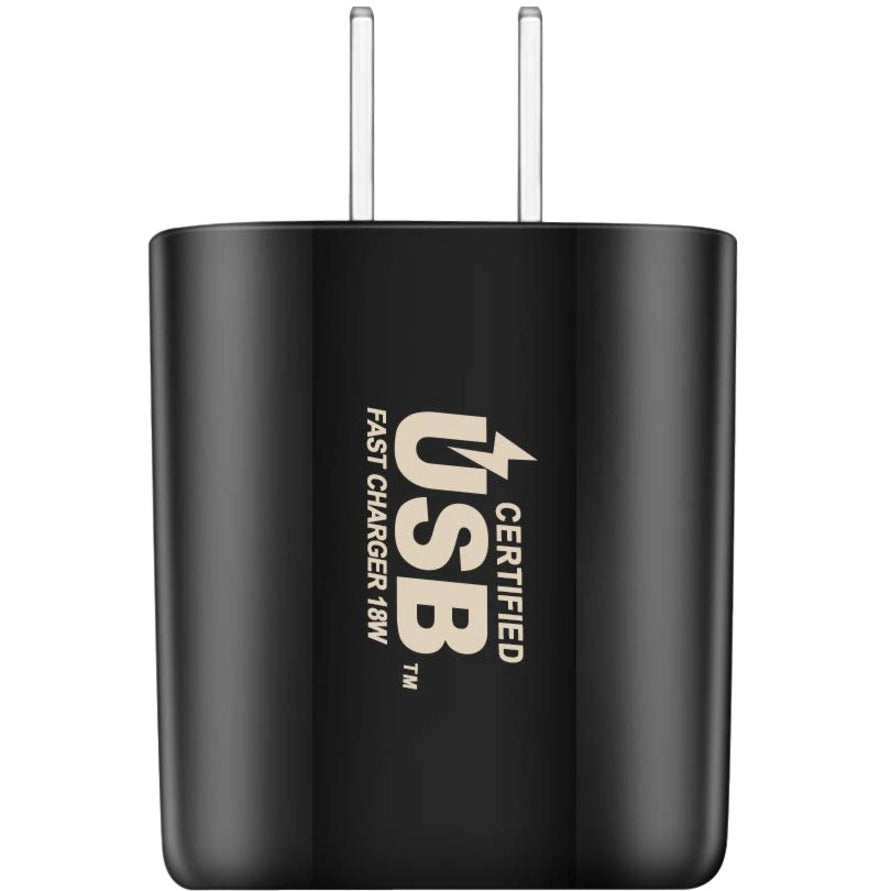 4XEM USB-C Wall Charger BLACK - 4XEM USB-C 18W PD High Speed USB C Wall Charger BLACK - 4XUSBCCHARGER - eCommerce Business Prime