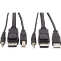 Tripp Lite DisplayPort KVM Cable Kit 3 in 1 4K USB 3.5mm Audio 3xM/3xM 10ft - 9.84 ft KVM Cable for KVM Switch, Computer - First End: 1 x Mini-phone Male Audio, First End: 1 x DisplayPort Male Digital...  - P783-010 - eCommerce Business Prime