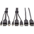 Tripp Lite Dual DisplayPort KVM Cable Kit 4K USB 3.5 mm Audio 3xM/3xM 10ft - 9.84 ft KVM Cable for KVM Switch, Computer, Monitor - First End: 1 x Mini-phone Male Audio, First End: 1 x DisplayPort Male...  - P783-010-DP - eCommerce Business Prime