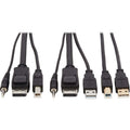 Tripp Lite DisplayPort KVM Cable Kit 4K USB 3.5mm Audio 3xM/3xM USB MM 10ft - 9.84 ft KVM Cable for KVM Switch, Computer - First End: 1 x Mini-phone Male Audio, First End: 1 x DisplayPort Male Digital...  - P783-010-U - eCommerce Business Prime