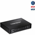TRENDnet 6-port Gigabit Poe+ Switch; TPE-TG611; 4 X Gigabit Poe+ Ports; 1 X Gigabit Port; 1 X SFP Slot; Supports 100/1000Base-FX Fiber SFP Modules; Ethernet Desktop Network Switch; Lifetime Protection...  - TPE-TG611