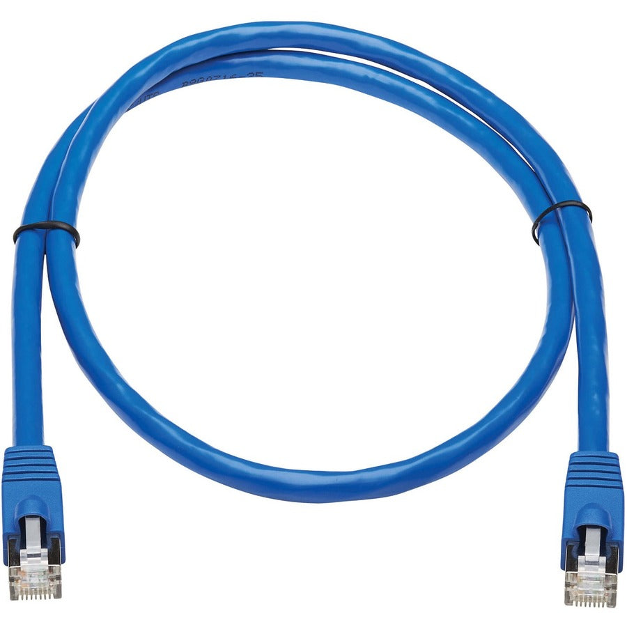 Tripp Lite Cat6a Patch Cable F/UTP Snagless w/ PoE 10G CMR-LP Blue M/M 3ft - 3 ft Category 6a Network Cable for Router, Server, Modem, Hub, Switch, PoE-enabled Device, Surveillance Camera, VoIP Device...  - N261P-003-BL - eCommerce Business Prime