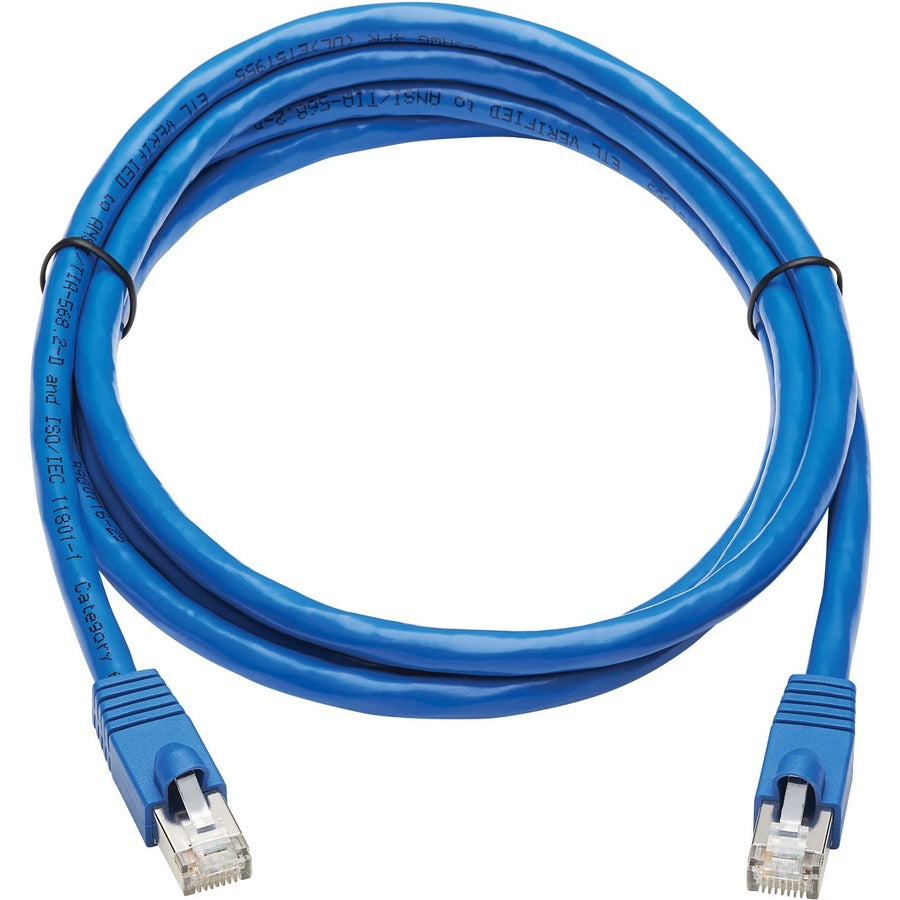 Tripp Lite Cat6a Patch Cable F/UTP Snagless w/ PoE 10G CMR-LP Blue M/M 6ft - 6 ft Category 6a Network Cable for Router, Server, Modem, Hub, Switch, PoE-enabled Device, Surveillance Camera, VoIP Device...  - N261P-006-BL - eCommerce Business Prime