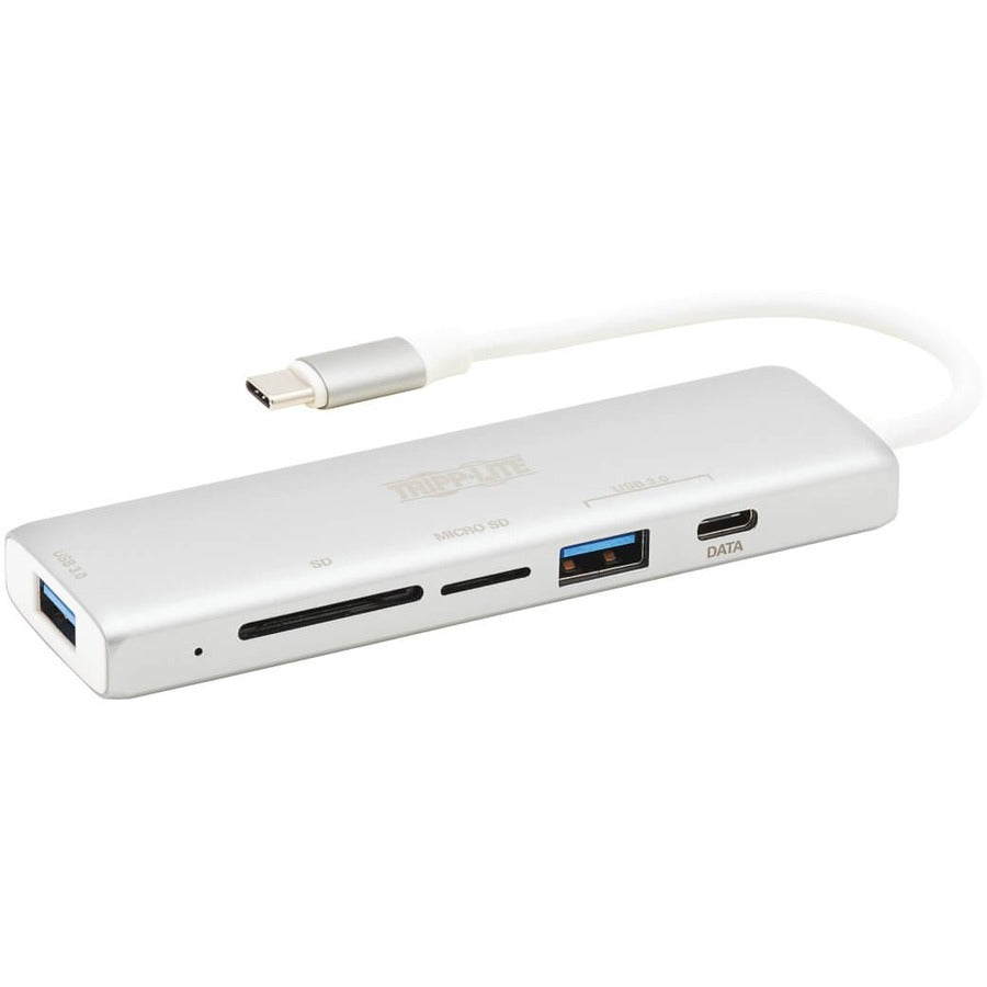 Tripp Lite USB C Multiport Adapter 2x USB-A 1x USB-C Card Reader Silver - USB 3.1 Type C - External - 3 USB Port(s) - 2 USB 3.1 Port(s) - Mac, Chrome OS - U460-002-2AM-C1 - eCommerce Business Prime