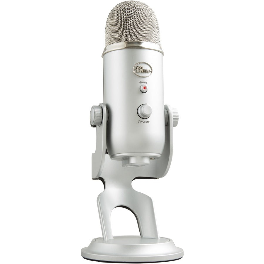Blue Yeti Wired Condenser Microphone - Stereo - 20 Hz to 20 kHz - Cardioid, Bi-directional, Omni-directional - Desktop, Stand Mountable, Side-address - USB - 988-000103 - eCommerce Business Prime