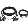Tripp Lite DVI KVM Cable Kit, DVI USB 3.5mm Audio 3xM/3xM+USB M/M Black 6ft - 6 ft KVM Cable for KVM Switch, Computer, Scanner, Smart Card, Biometric Reader - First End: 1 x 24-pin DVI-I (Dual-Link) M...  - P784-006-U - eCommerce Business Prime