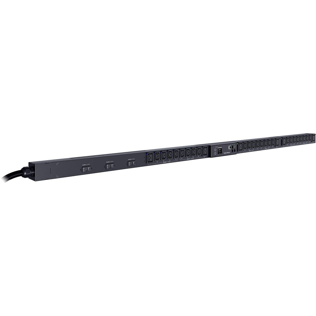 CyberPower PDU83104 3 Phase 200 - 240 VAC 30A Switched Metered-by-Outlet PDU - 30 Outlets, 10 ft, NEMA L21-30P, Vertical, 0U, LCD, 3YR Warranty - PDU83104 - eCommerce Business Prime